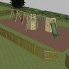 3D proposal overview for Walford Village Hall complete playground service