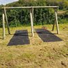Walford Village Hall double swing frame with grass safety matting