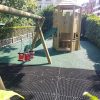 Princes Square Garden double swing frame with rubber grass mats