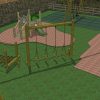 3D proposal view of Old Downs activity trail and swing layout