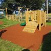 Old Downs complete playground with toddler tower swing frames and bonded rubber mulch surfacing