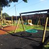 Old Downs play area overview with nest swing activity trail and adventure play equipment