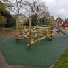 Down Road clamberstack tower slide and activity trail in community play area