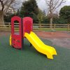 Down Road toddler tower with double slide and rubber mulch surfacing