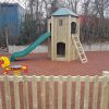 Sutherland Quarters play tower with slide spring rocker and coloured rubber mulch surfacing