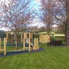Olveston activity trail with timber play and balance equipment