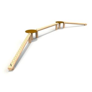 Timber fitness and agility activity trail equipment