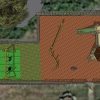 Brockley Play Area 3D plan layout with fenced play area, swing frame and tower slide