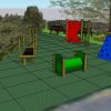 3D plan view of Brockworth activity trail layout