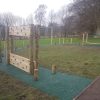 Croft Activity Trail climbing wall and balance equipment by AllOutPlay