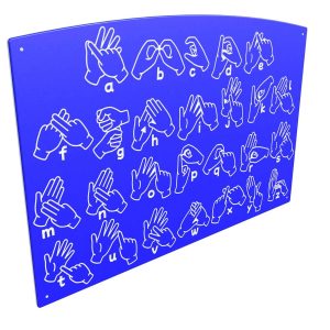Sign Alphabet UK playground panel