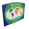 World Map Continents playground panel