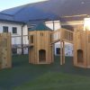 First Tower timber play structure with bridge