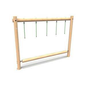 Log Roll with Drop Ropes - timber activity trail equipment