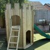 Playground turret ladder access and slide view