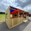 Rainbow Roof Outdoor Classroom timber shelter with colourful roof panels
