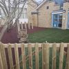 St Marys Quiet Area soft surface with timber features and fenced boundary