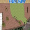 St Marys Quiet Area 3D layout plan with fencing, surfacing and timber features