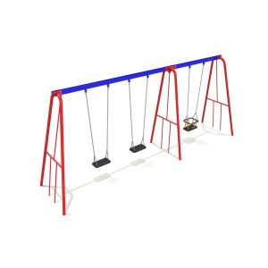 Steel 2 Flat & 1 Cradle Seat – 2.4m