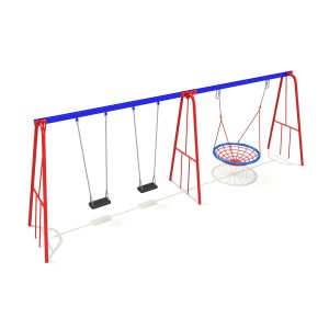 Steel 2 Flat & 1 Group Swing – 2.4m