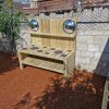Stroud Valley EY mud kitchen detail with mirrors and play hobs