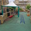 Stroud Valley EY complete early years playground with shelter, roadway markings and play features