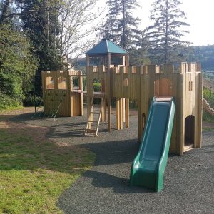 Thrupp slide and timber play towers