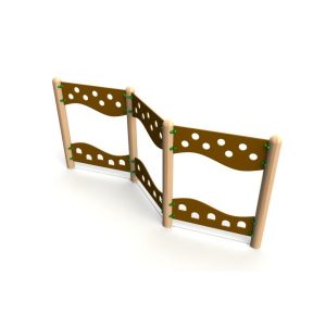 Zig Zag Traverse Wall - timber activity trail equipment