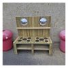 Timber mud kitchen with play hob details