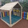 Ashchurch roofed sandpit within the playground