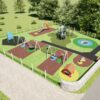 Box Lane 3D proposal overview for complete playground service