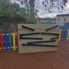 Drain pipe water play wall at Ashchurch
