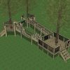 3D proposal view of tree-linked platforms and crawl tunnel