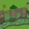 3D proposal front view of the King Edward's School multi adventure play layout