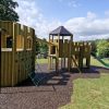 Bridge route and linked towers in the King Edward's School adventure play layout