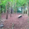 Mont Nicolle activity trail woodland route with tunnel and rope features