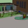 3D proposal view showing additional Oval Activity Trail play features