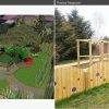Lyppard Grange 3D playground proposal shown beside the finished playground